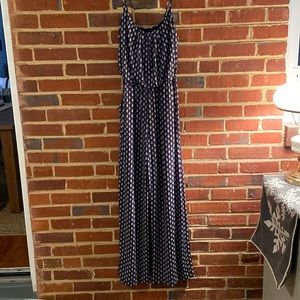 Kailea romper, size small, navy blue and white, has pockets